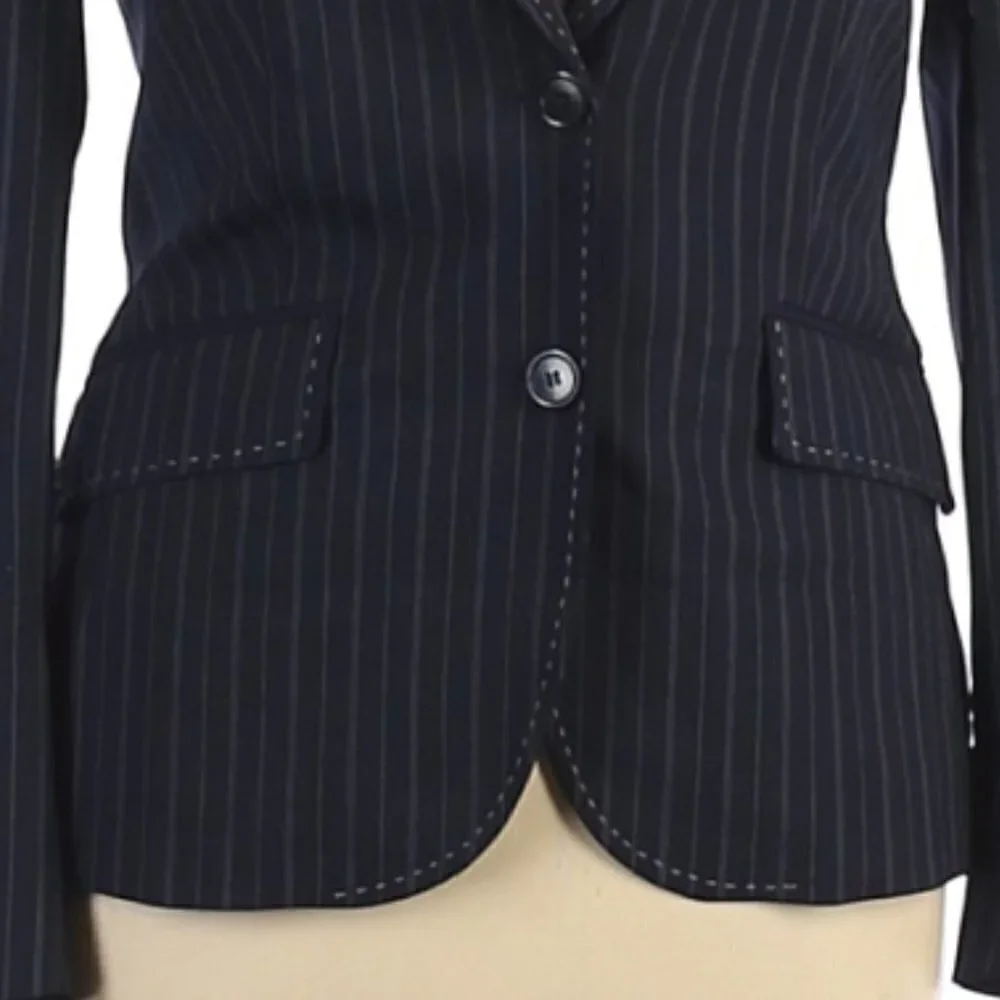 H Hilfiger blue &White pinstripe Wool Blazer‎